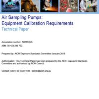 Air Sampling Pumps: Equipment Calibration Requirements (2018)