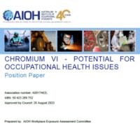 Chromium VI - POTENTIAL FOR OCCUPATIONAL HEALTH ISSUES