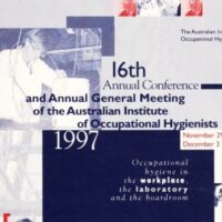 Occupational Hygiene in the workplace, the laboratory and the boardroom (1997)